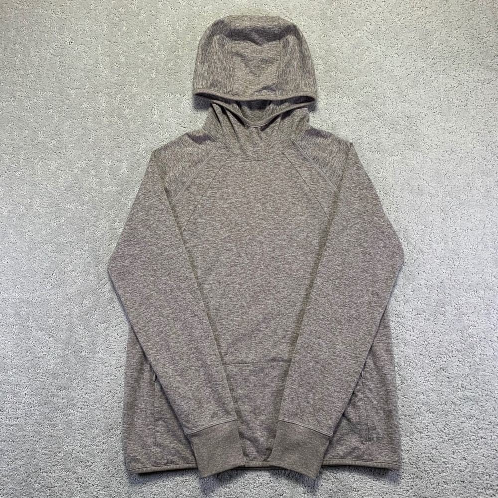 Eddie Bauer Womens Hoodie Size Small Brown Lightweight Stretch Active Thumb Hole